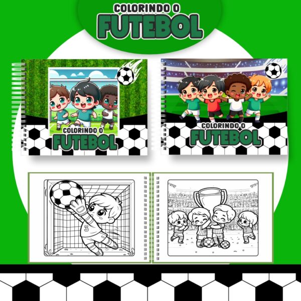 Livro de colorir tema Futebol Neutro