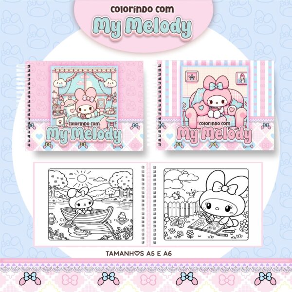 Livro de colorir tema My Melody