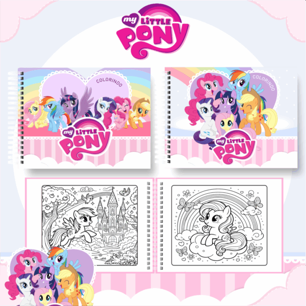 Livro de colorir tema My Little Poney