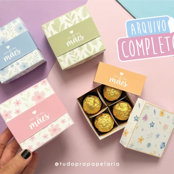 Caixa 4 doces - Dia das Mães