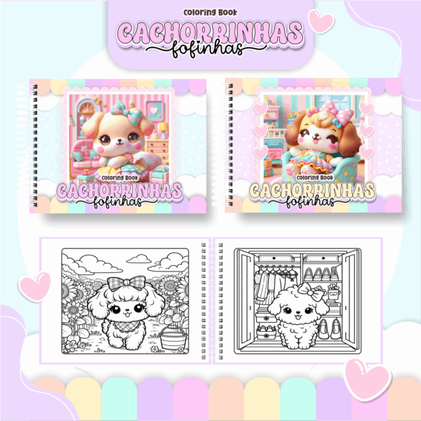 Livro de colorir tema Cachorrinha