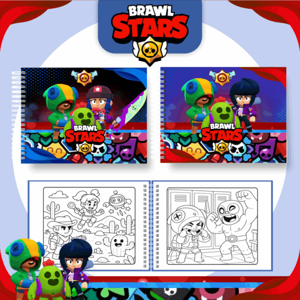Livro de colorir tema Brawl Stars