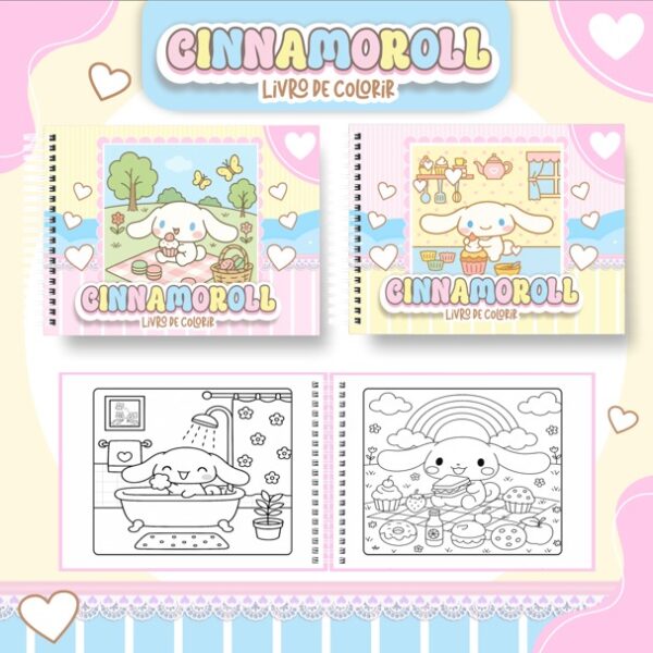 Livro de colorir tema Cinnamoroll