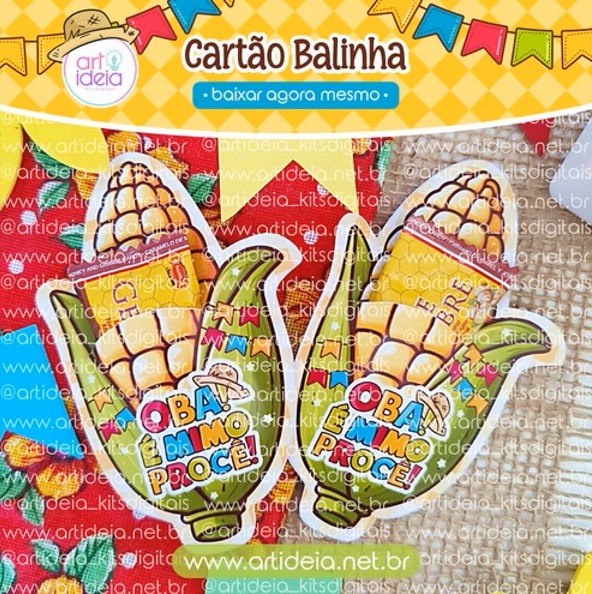Arquivo Digital - Cartão Balinha Milho (Junino - São João)